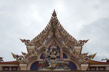 Obraz premium The stucco art in temple form Thailand.