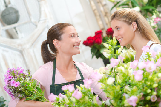 Florist with female customer