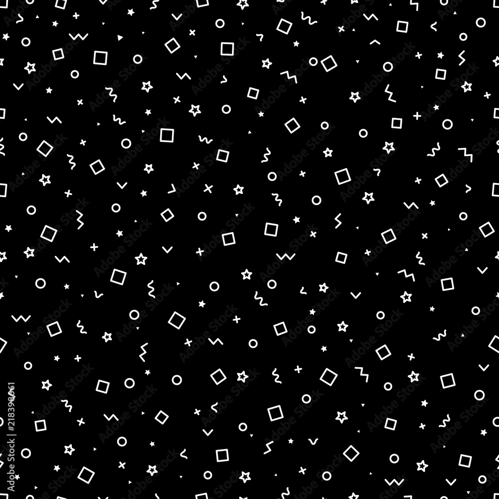 Aufkleber Abstract seamless pattern. Different simple elements