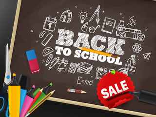 Back to school. Season sale concept