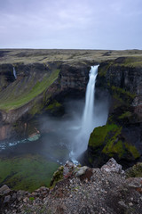 Plakat Wasserfall Háifoss in Hekla, ISLAND