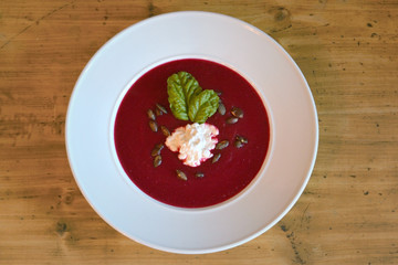 The beetroot soup