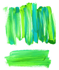 Handmade green paint background