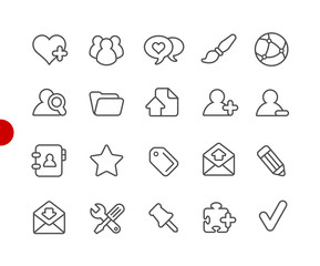 Blog Icons // Red Point Series - Vector line icons for your digital or print projects.