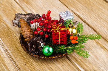 Natural materials for Christmas crafts