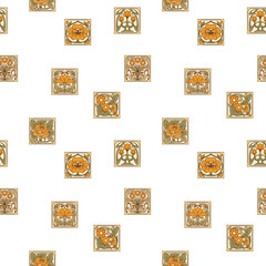 Seamless pattern, background with decorative elements in the sty
