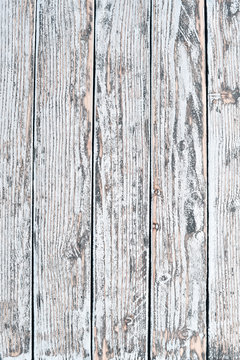 Old vintage wooden white background. Top view. Free space for your text.