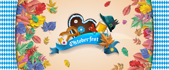 Oktoberfest Banner Hintergrund.