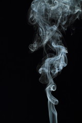White smoke texture on black background