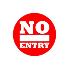 No entry sign, Safety first icon