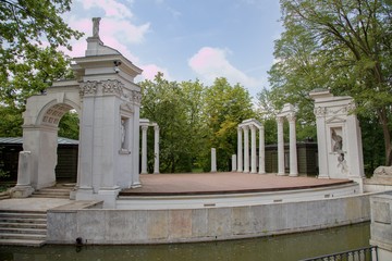 Łazienki Kr&oacute;lewskie or Park Łazienkowski in Warsaw in Poland