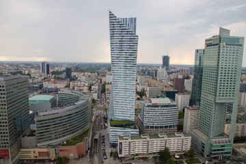 Obraz premium Widok Warszawy z Pałacu Kultury i Nauki, Polska, Europa
