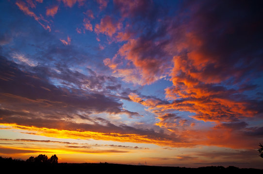 Fototapeta sky clouds at evening background