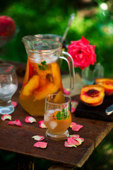 Elderflower, Peach sangria.