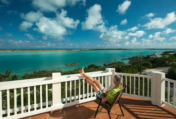 Relaxing at Bahamas