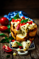 Pool apart caprese  Bread .style rustic