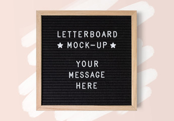 Black Letterboard Mockup