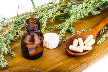 Natural herbal capsules from medicinal plants