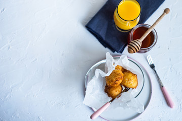Homemade honey donuts