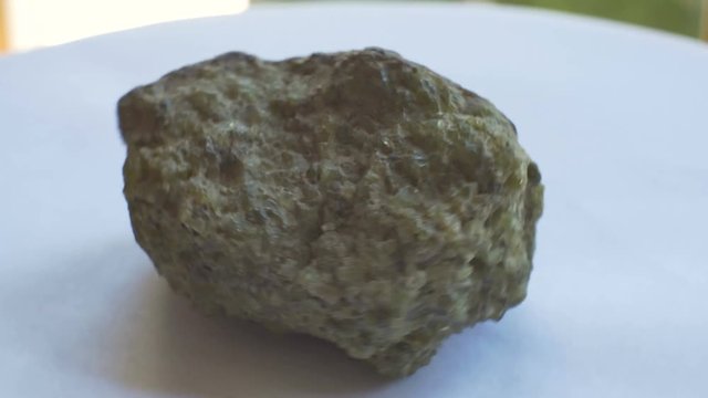View of Olivine geological rock sample.