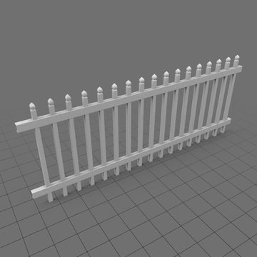 Gothic point picket fence