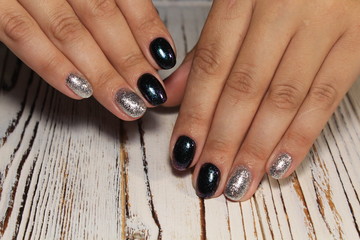 glamorous manicure of nails