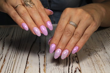 glamorous manicure of nails