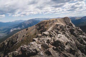 Scenic view from the top of Buffalo Mountain near Silverthorne, Colorado. 