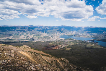 Fototapeta na wymiar Landscape view overlooking Summit County, Colorado. 