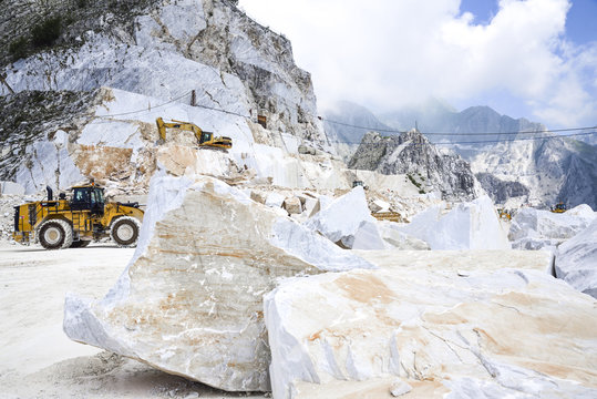Carrara marble quarry. Apuan Alps, Tuscany, Italy