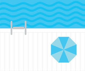 swimming pool top view- vector illustration