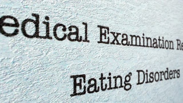 Eating disorder medical report