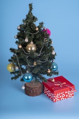 christmast tree and present