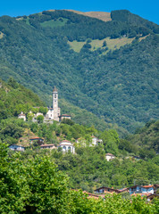 Fototapeta na wymiar Scenic sight in Ossuccio, small and beautiful village overlooking Lake Como, Lombardy Italy.