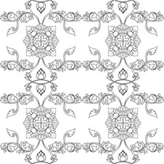 Seamless pattern, background of decorative elements of tradition