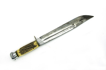 Studio shot of Old Dagger Knifes isolated in white background