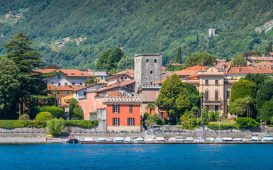 Fototapeta na wymiar Scenic sight in Lenno, beautiful village overlooking Lake Como, Lombardy, Italy.
