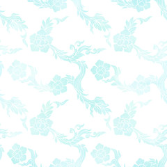 Seamless pattern, background of blue watercolor  decorative elem