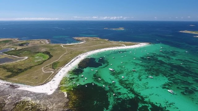 les glenans drone - les glenan Bretagne - archipel des glenan