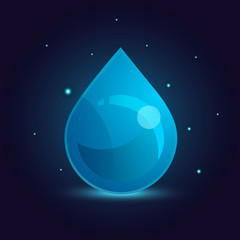 Neon water drop