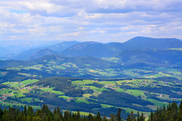 View mountains in the distance