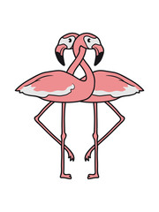 2 freunde team paar liebe pärchen verliebt flamingo clipart comic cartoon vogel pink süß niedlich