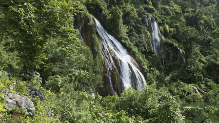 Haitian Waterfall In Forest
