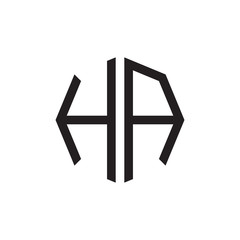 two letter HA octagon logo