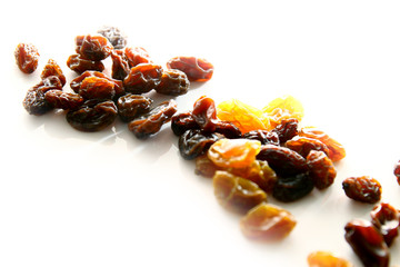 Raisins background / A raisin is a dried grape. Raisins are produced in many regions of the world...
