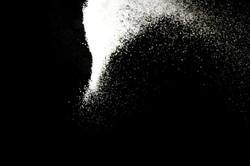 Obraz premium Salt background / Salt, table salt or common salt is a mineral composed primarily of sodium chloride (NaCl), a chemical compound belonging to the larger class of salts