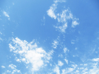 Fototapeta na wymiar blue sky clouds trees and landscape