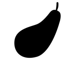 black Eggplant image vector icon logo