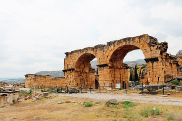 Ancient city of Hierapolis in Pamukkale, Turkey