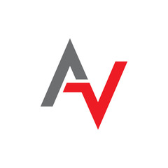 AV initial logo vector
